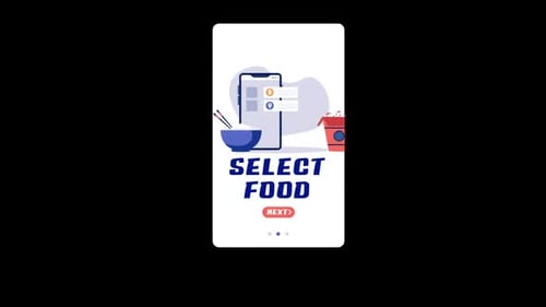 Food Delivery Mobile Application Alpha Channel