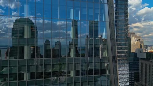 New York City NYC Aerial View New York City Skyline From Drone Panoramic Drone View on Manhattan in