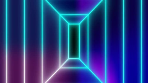 Blue Glowing Tunnel Background