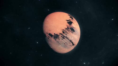 Rotating Red Planet in a Star-Filled Space