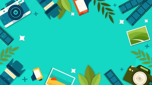 Animated Photography and Videography Elements Frame