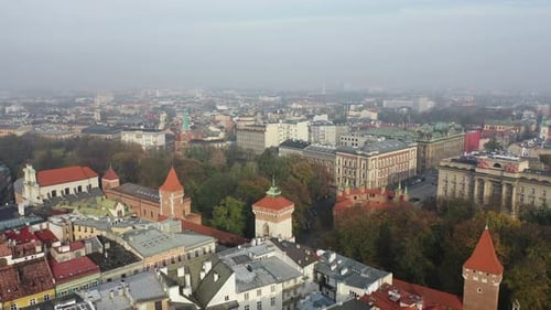 Aerial View of Krakow City, Poland