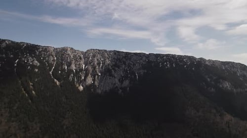 Impressive panorama view on Bucegi Mountains, Sinaia, Romania