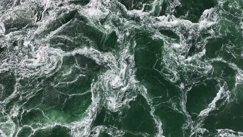 Turbulent Green Ocean Water From Above
