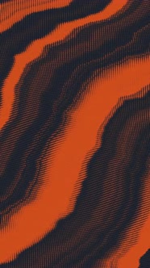 Abstract Halftone Fluid Motion Background Scratched Pop Art Wavy Dynamic Dotted Flames Vertical