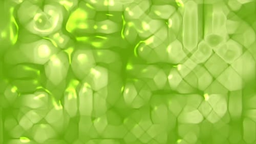 Abstract Light Green Glossy Organic Shapes Animation