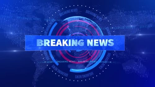 3D Loop background news or information presentation. Breaking news broadcast concept design template