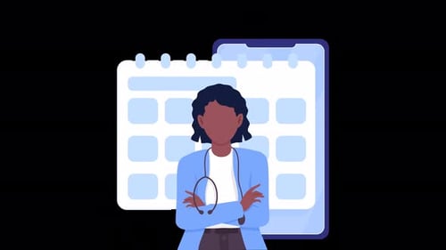 Scheduling Doctor Appointment Online Animation 4K On Alpha