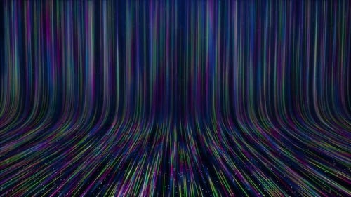 Digitale Hintergrundbeleuchtung, Linien, Big Data, Visualisierung, Raumfahrt, Musik, Performance, Animation, Bühne