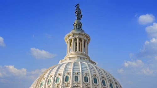 Time lapse of the United states capitol building, Washington DC, USA.