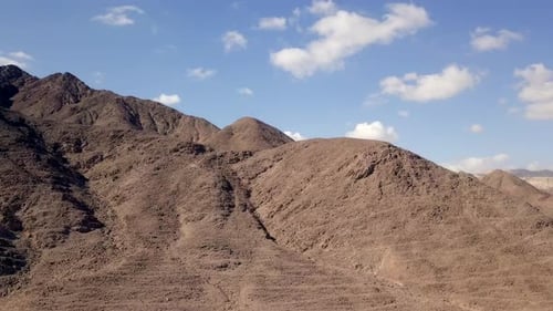 Desert landscape - Aerial footage of mountains and dry land.