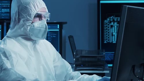 Wissenschaftliches Labor mit verschiedenen Forschungsgeräten Wissenschaftler führen Experimente durch
