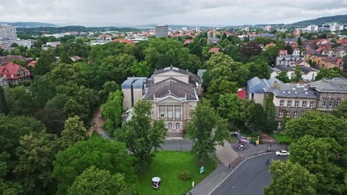 Aerial view of German Theatre Göttingen , Germany