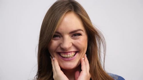 Woman Smiling and Laughing Close Up