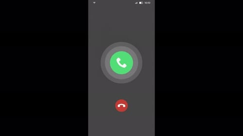 Incoming Call Screen UI Animation with Accept and Decline Options