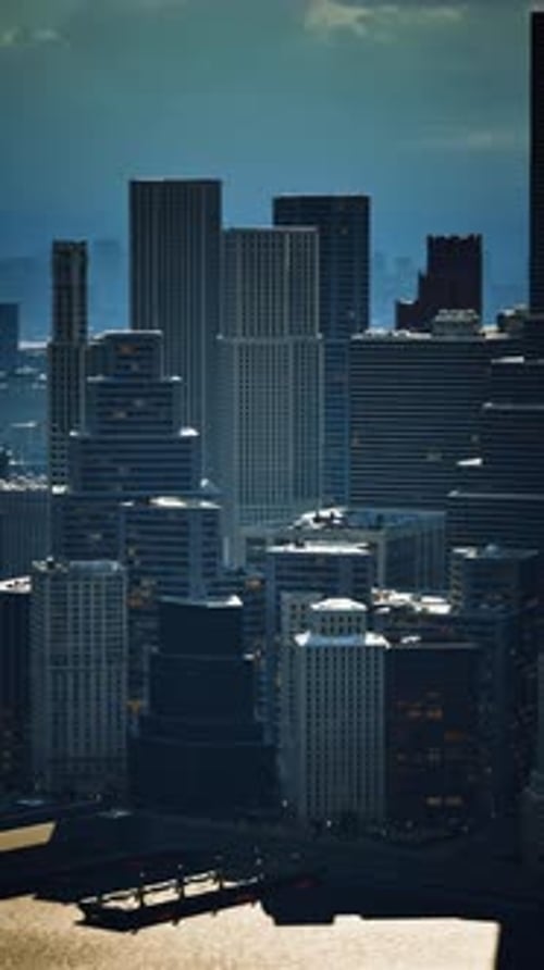 Urban Landscape With Towering Skyscrapers
