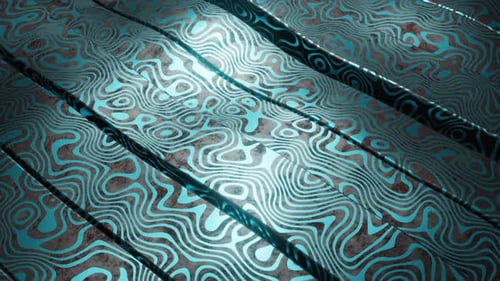 Cyan And Gray Block Waves Background Loop Animation In 1080Hd