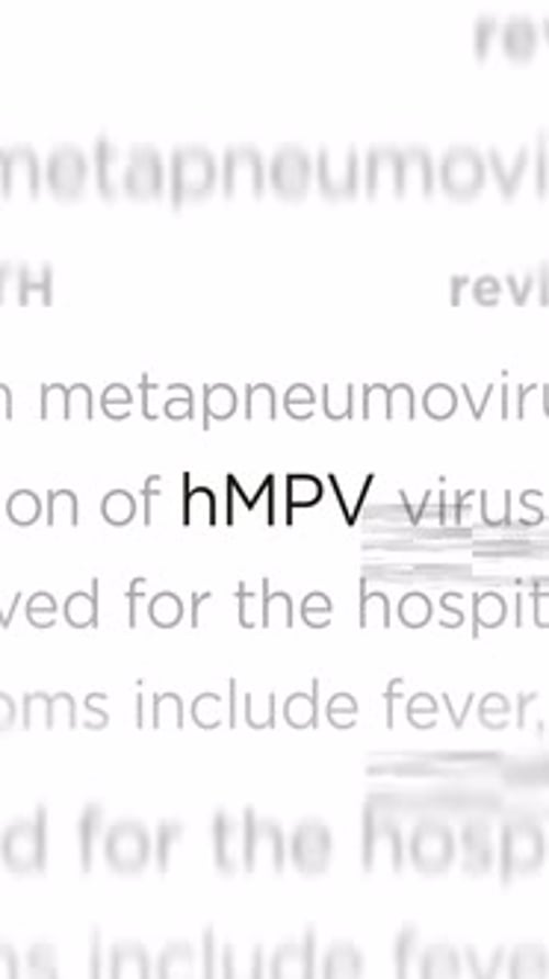 hMPV virus headline titles media seamless loop vertical