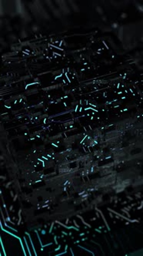 Vertical Video Futuristic CG Animation Background