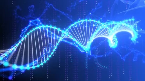 Digital DNA Double Helix Science and Technology Background