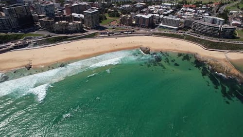 Newcastle Beach And Newcastle Canoe Pool In Summer In Newcastle East, New South Wales, Australia. -