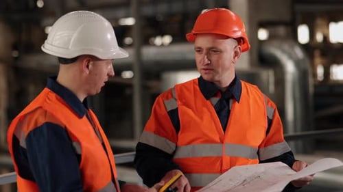 Worker Review Production Diagrams Machinery Drawings