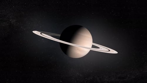 Saturn und seine majestätischen Ringe im Weltraum