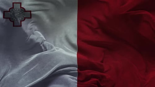 Waving Flag of Malta Background Animation