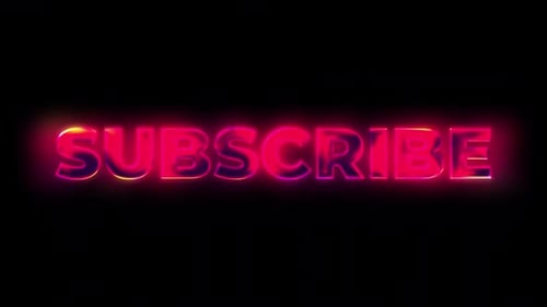 Neon Glowing Subscribe Text Animation