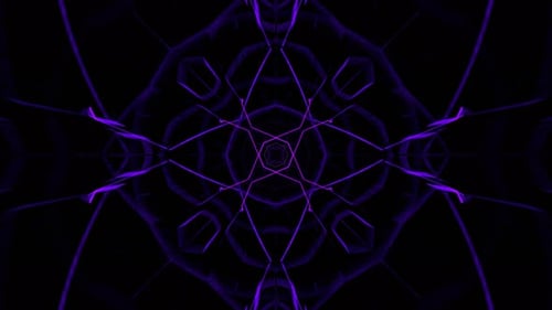 Purple Infinite Neon Geometric Abstraction Background Vj Loop In 4K