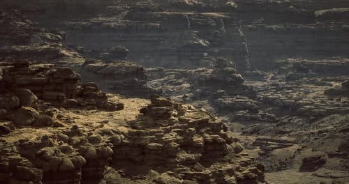 Rocky Terrain in a Mountainous Region Showcasing Unique Geological Formations