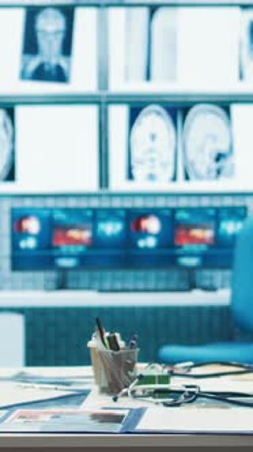 Doctor's Office with Medical Imaging Displays