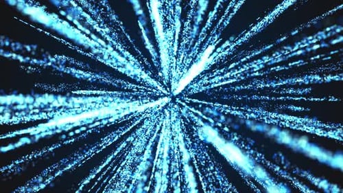 Dynamic Blue Particle Explosion Loop Background