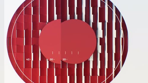 Colleción Kaleidoscope: transición mate en Luma de cubos adyacentes en cuatro pistas que se desplazan hacia arriba y hacia abajo