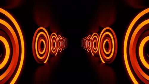 Orange Spirals Seamless Tunnel Animation