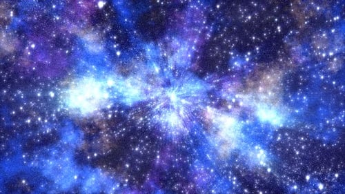 Abstract space background from the galaxy and bright glowing stars and constellations