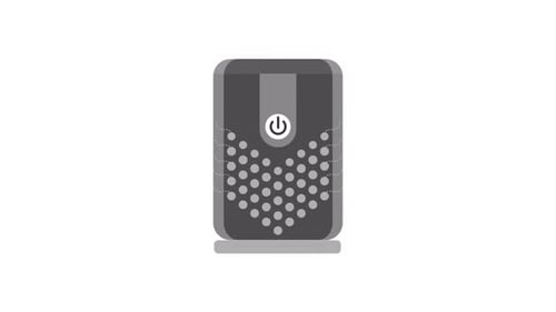 Flat Design Air Purifier Icon Animation for Healthy Air