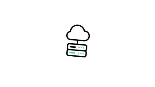 Cloud Server Data Transfer Animation