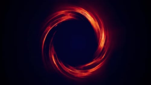 Looped twirl circle of stripes and lines of bright yellow orange beautiful magical energy glowing