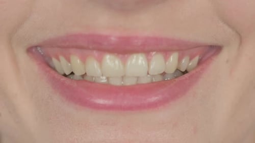 Woman's Lips Smile in Close Up