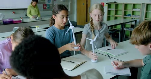 Children Learn About Wind Power in School