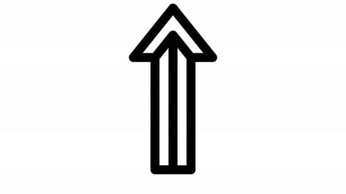 Animated Flat Design Upward Arrow Icon