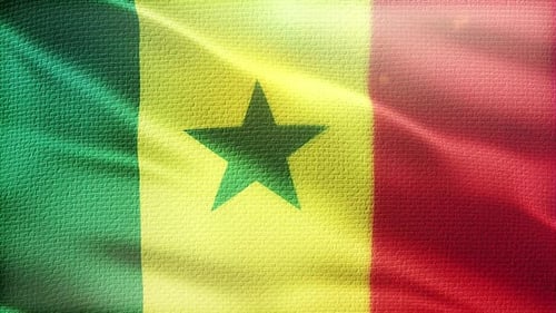 Waving Senegal Flag Animation