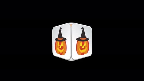 happy halloween icon motion