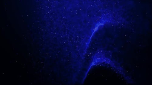 Blue Glittering Particles Motion Loop