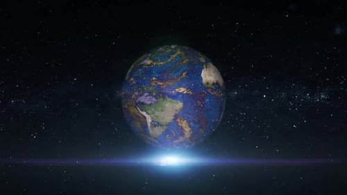 Realistische Animation von Erdplaneten, 2881