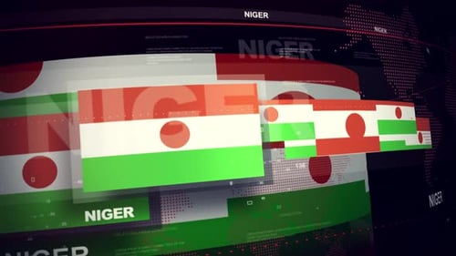Intro in die Weltnachrichten mit der Flagge von Niger