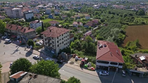 Aerial Drone Town 2K