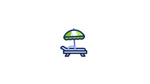 Animiertes Sonnenschirm-Symbol