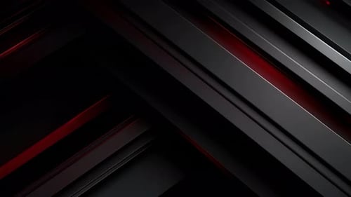 Dynamic Dark Metallic Stripes Background with Red Glow